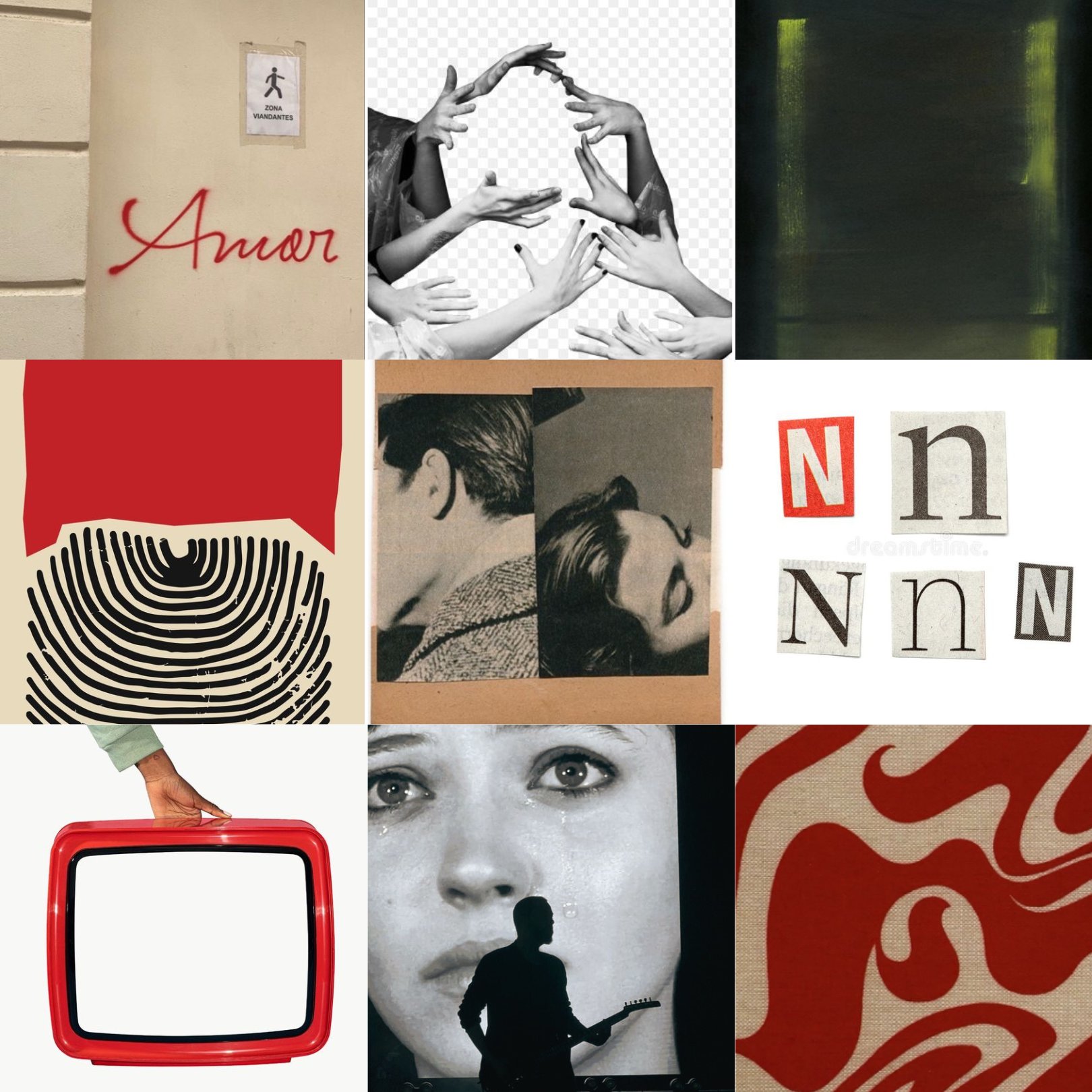Visual moodboard collage